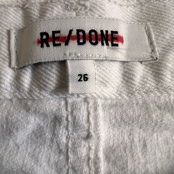 Re/Done White Levi’s Straight Leg Jeans Size 26 - Picture 11 of 13